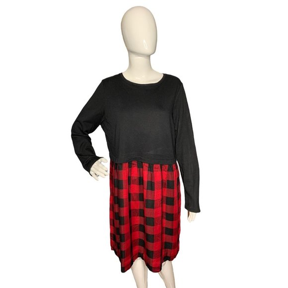 J. Jill Dresses Jill Shirt Dress Womens M Long Sleeve Buffalo Plaid